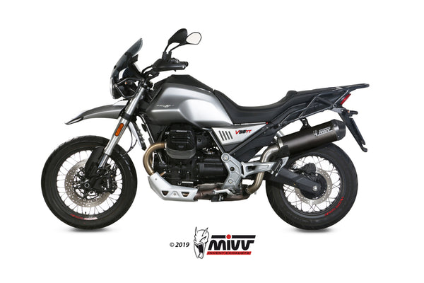Mivv ovale uitlaatdemper koolstof koolstof end cap Moto guzzi v85t m.013.lec