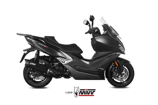 MIVV MOVER SIFECER SEUR Noir en acier inoxydable / Black Abs End Cap Kymco Xciting 400i S MV.KY.0001.lv