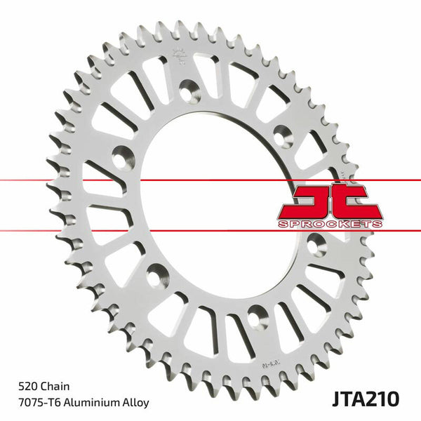 JT Sprock's Aluminum Ultra-Light self-cleaning rear sprocket 210-520 JTA210.50BLK