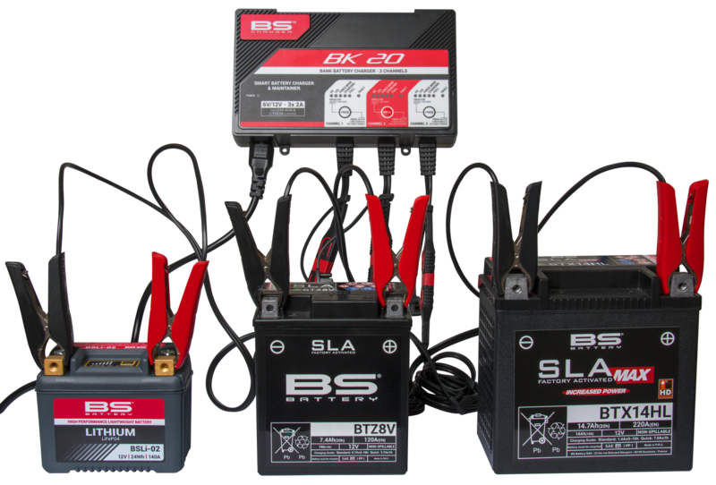 BSTAGE BS BK20 Chargeur de batterie intelligent -6V / 12V 3x2a