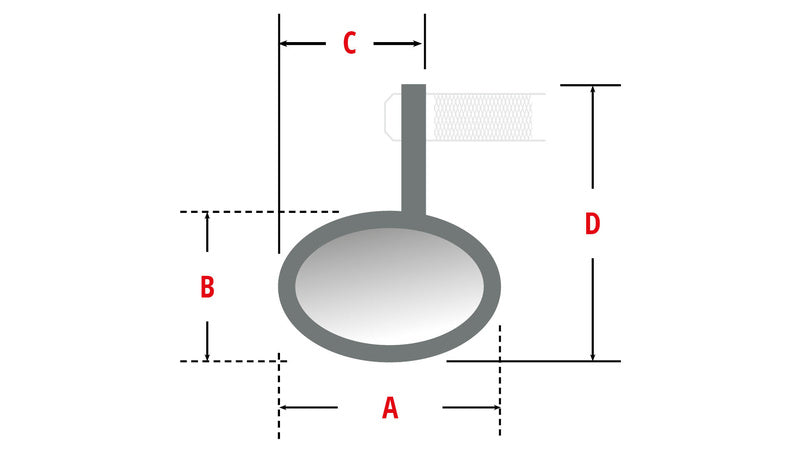 Miroir d'extrémité de barre de conro Highsider (1pc) 301-014