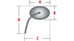 Miroir de carénage toriezzo haut de gamme - avec des indicateurs LED (paire) 301-580