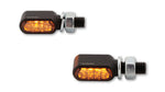 Indicateurs LED CNC Highsider Little Bronx, noir, verre teinté, approuvé en E, (paire) 204-2860