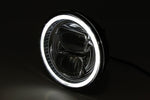 Highsider LED Main Head Light Insert Type7 With Parking Light Ring, Round, Black, 5 3/4 ”226-021