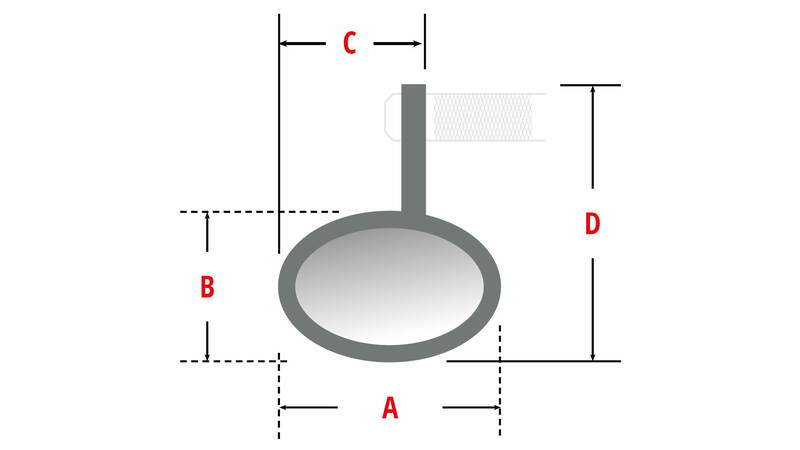 Miroir d'extrémité de barre de bord de la victoire haute avec des indicateurs LED (1pc) 301-526