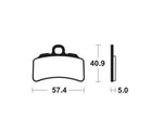 Tecnium MX / ATV Poussinets de frein en métal fritté - MOR463 1111145