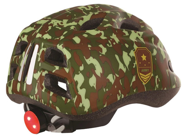 Armée junior du casque de porte de police avec une taille de lumière LED 52/56 cm 8740900016
