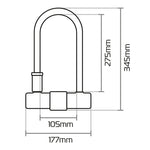 Oxford Magnum U -Lock With Bracket - 170x315mm LK224