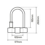 Oxford Magnum U -Lock met beugel - 170x285mm LK223