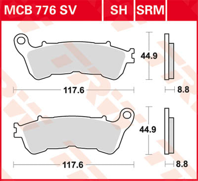TRW Brake Pad TRW MCB776SH MCB776SH