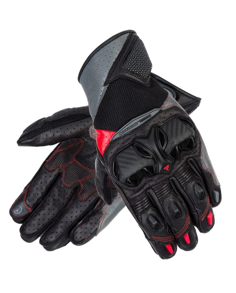 Rebelhorn Women MC Handschuhe Flux II Schwarz /Rot