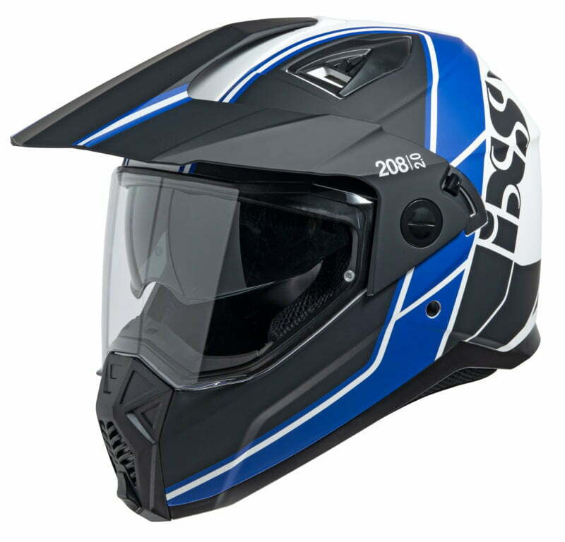 IXS Adventure MC Helm 208 2.0 Schwarz /Weiß /Blau