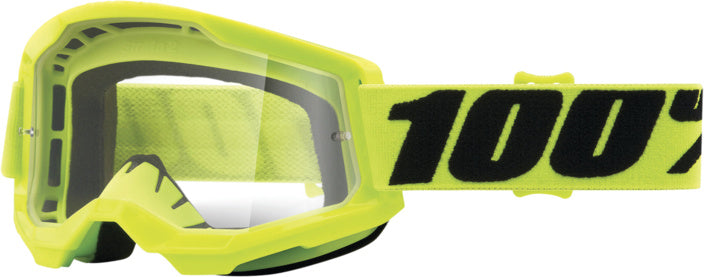 100% Goggles Strata 2 Fluo /Yellow - Klar