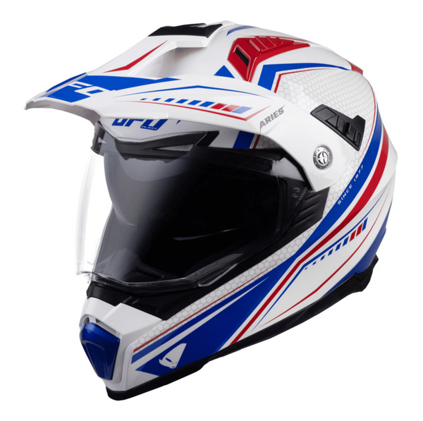 UFO Adventure Mc-Helmet Aries White /Blue /Red 