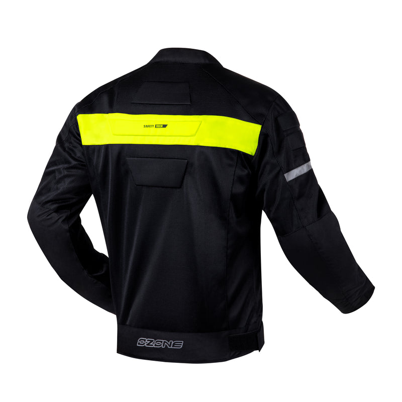 Ozone textiel mc-jacket dart zwart /griep