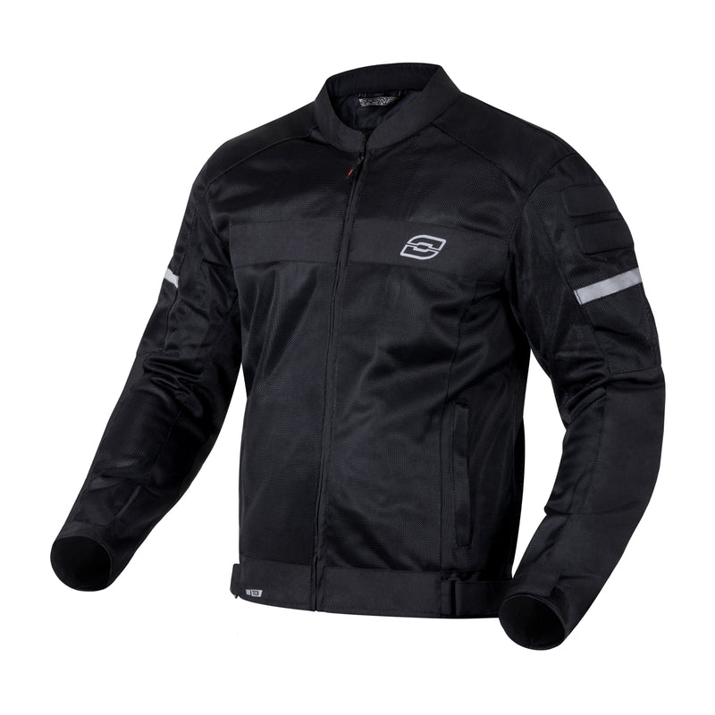 Ozonleder MC-Jacket Dart Schwarz