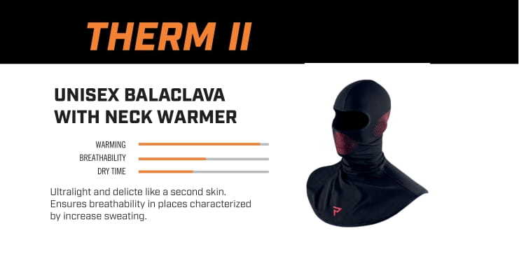 Rebelhorn Balaclava Therm II Schwarz /Rot