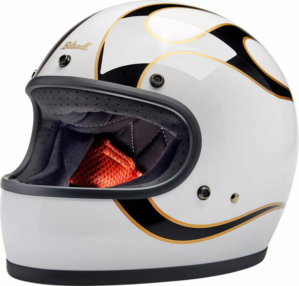 BILTWELL HELMET GRINGO W/B FLAM LG 1002-561-504
