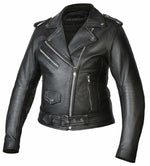 Ozone lady mc-leather jacket ramones black