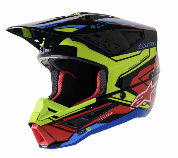 Alpinestars Cross MC Helmet SupeTech M5 Action 2 Black /Flu