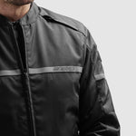 Ozonleder MC Jacke reitet schwarz