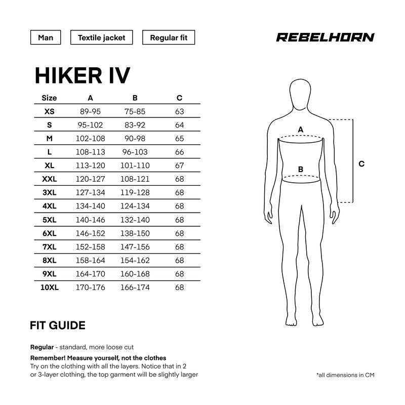 Rebelhorn textile mc veste Hiker IV Gray