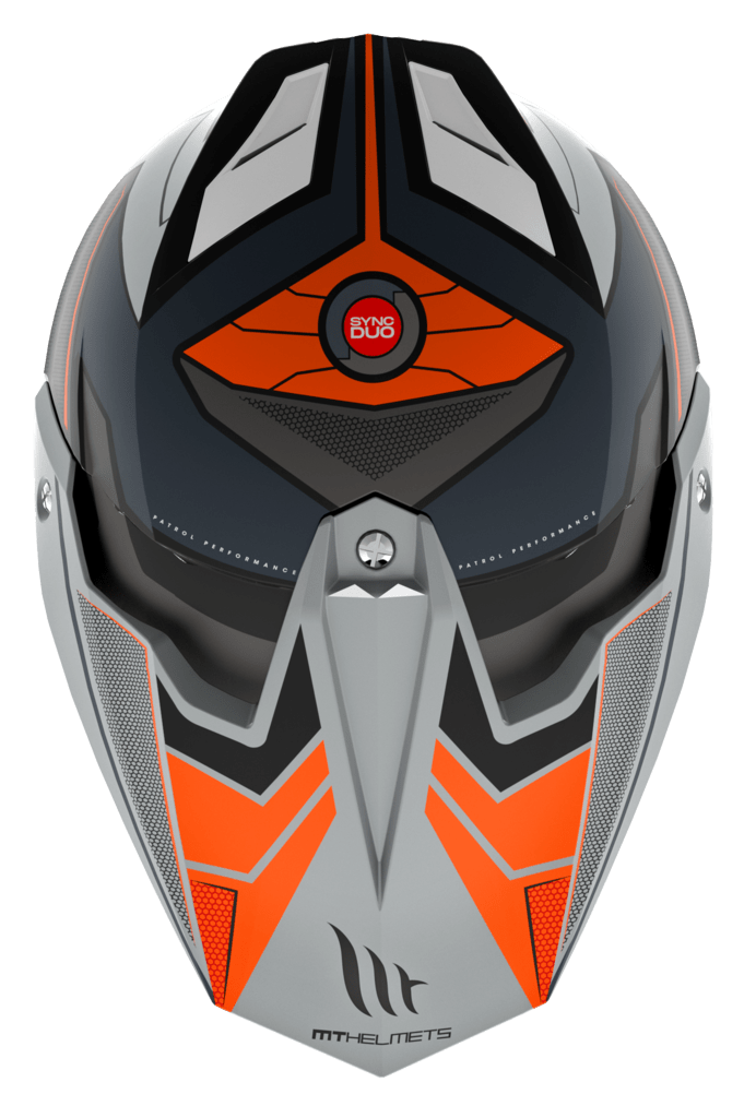 MT Helmets Enduro Mc-Hjälm Synchrony Patrol Matt Orange