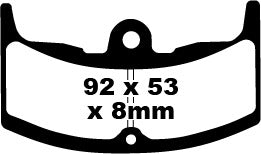 EBC Brake Pad FA ziet er organische FA080 uit