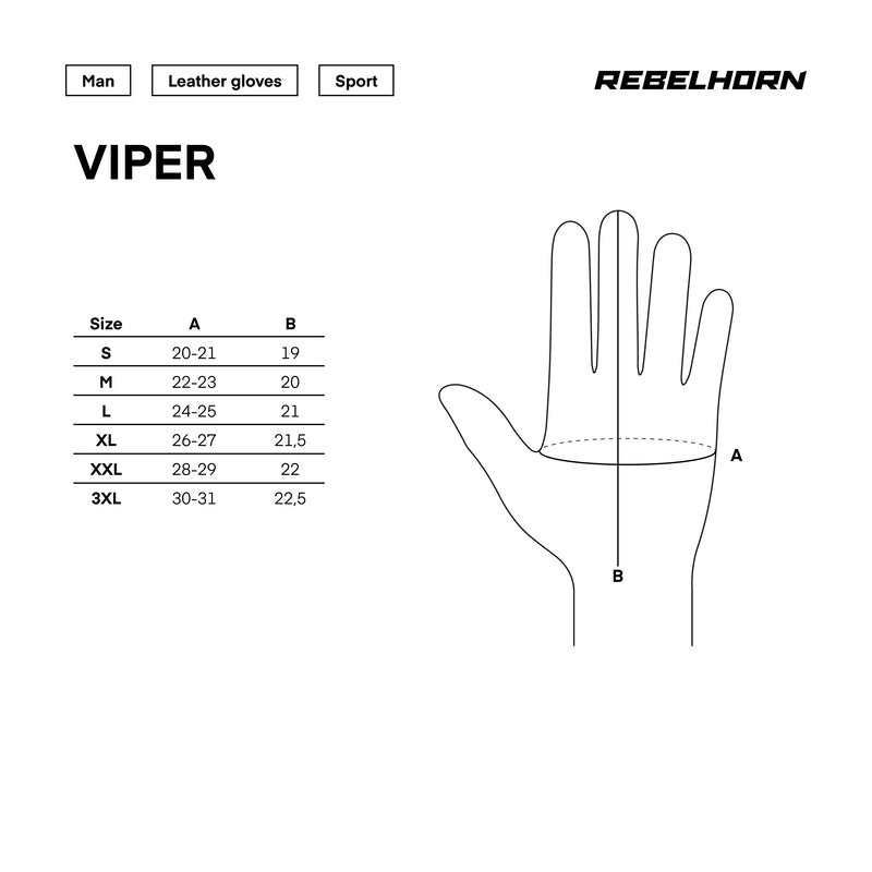 Rebelhorn MC Handschuhe Viper schwarz /rot