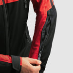 Rebelhorn Softshell Mc-Jacket Slash Schwarz /Rot