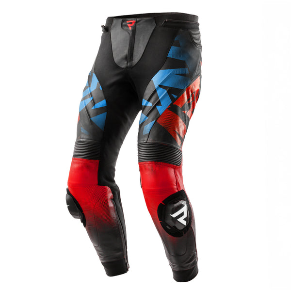 Rebelhorn mc-leather pants inferno black /red /blue
