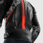 Rebelhorn mc-cuer veste veloce noir / camo gris