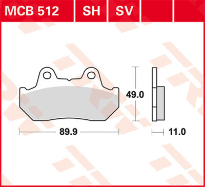 TRW BRAKE PAD TRW MCB512SV MCB512SV