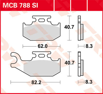 TRW Brake Pad TRW MCB788SI MCB788SI