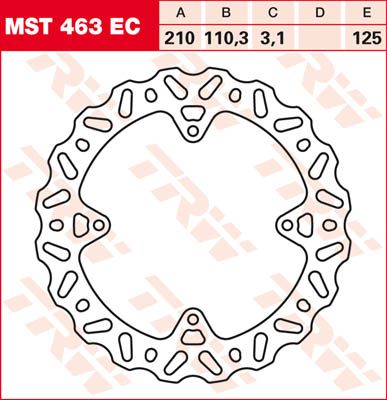 TRW Brake Rotor Fix Wave L / R MST463EC