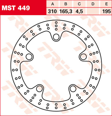TRW Brake Rotor Fix Round L / R MST449
