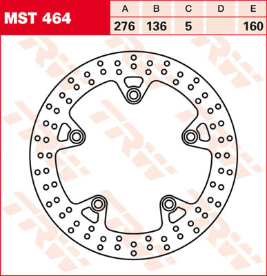 TRW Frein Rotor Fix Round L / R MST464