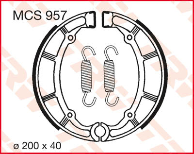 TRW Brake Shoes Trw MCS957 MCS957