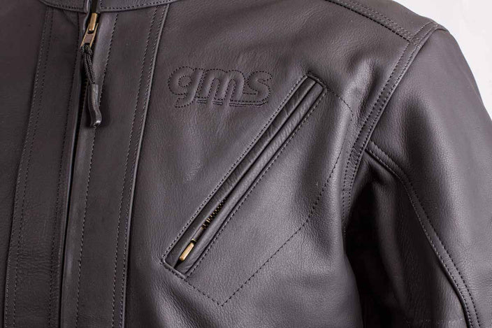 GMS MC-Lederjacke Panther Schwarz