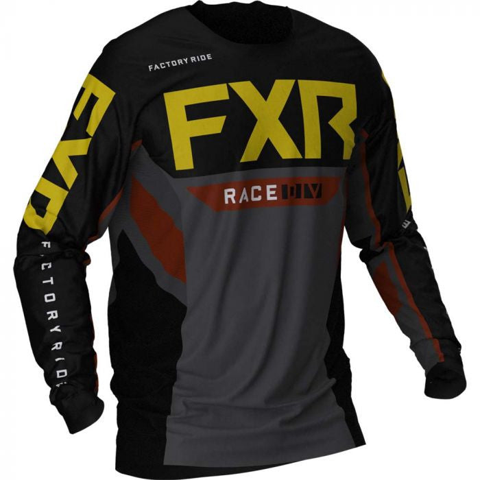 FXR PODIUM OFF-ROAD CROSS SWEATER 21 ZWART /CHAR /Rust /Goud