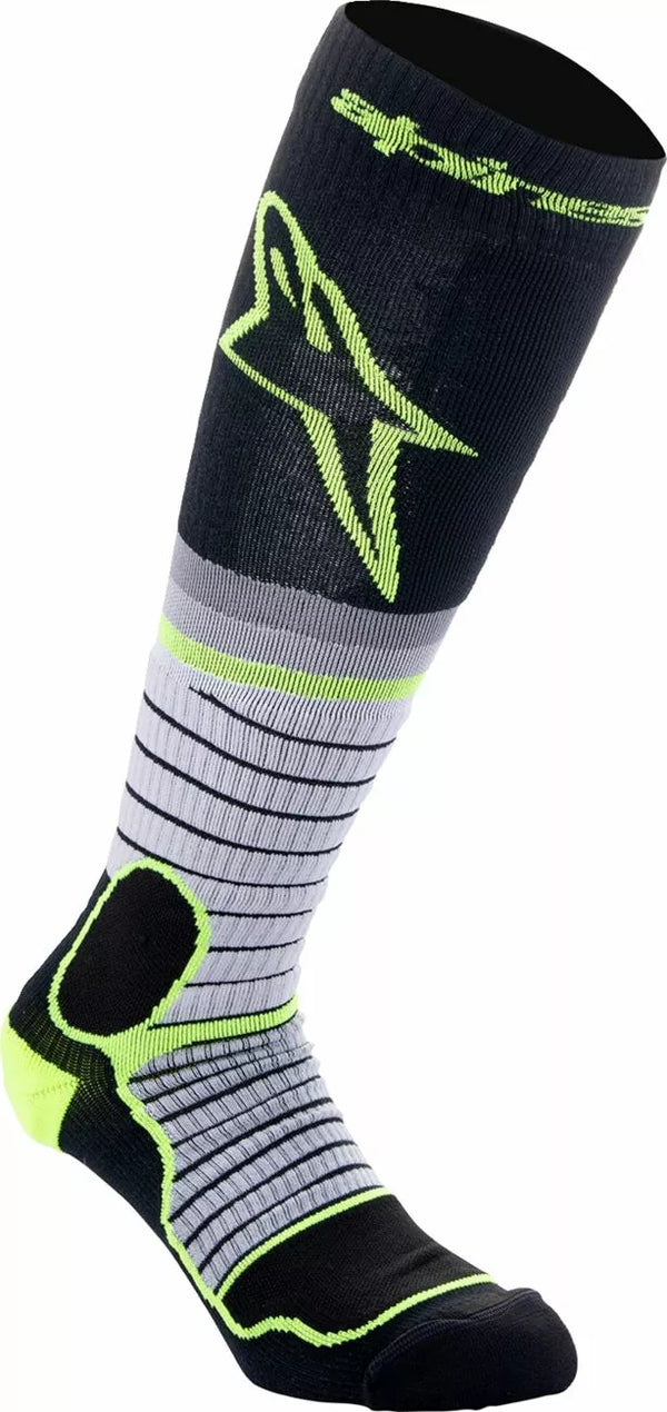 Alpinestars (MX) Sock Mx Pro Blk / Gy / YLW L 4701524-175-L