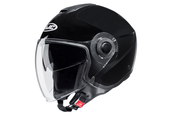 HJC Jet MC Helmet I40 plat zwart