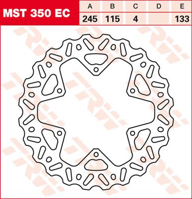 TRW Brake Rotor Fix Wave L / R MST350EC
