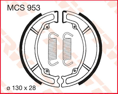TRW Brake Shoes Trw MCS953 MCS953