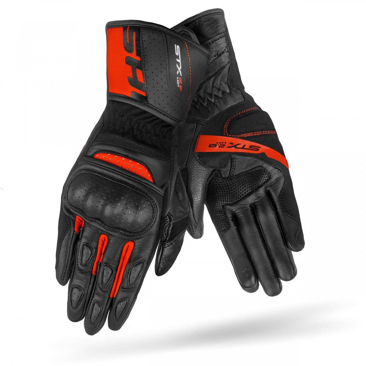 Shima Ladies Mc-Gloves STX 2.0 Schwarz /Rot