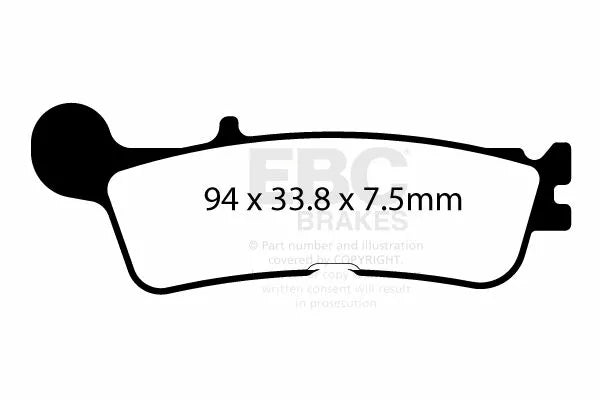 EBC BRAKE PAD CARBON TT DIRT FA755TT