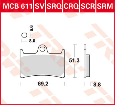 TRW Bremsbelastung Sinter Race LongLife MCB611SCR