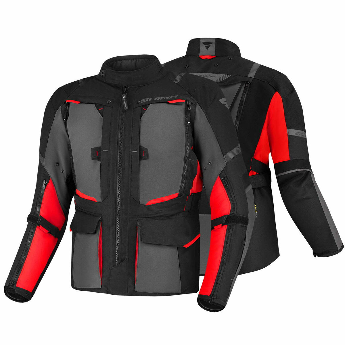 Shima Textile MC-Jacket Hero 2.0 Schwarz /Rot