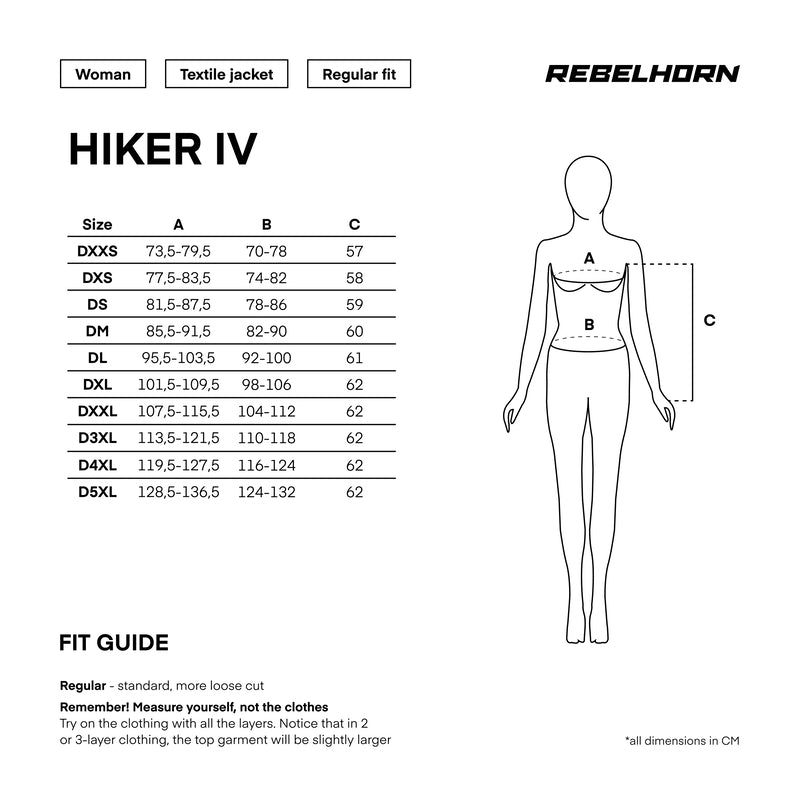 Rebelhorn Dam Textil Mc-Jacka Hiker IV Grå