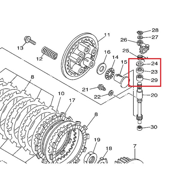 Tourmax Cutch Control Repair Kit Yamaha YZ250 CLB-015